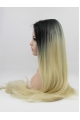 32'' Long Straight Ombre/2 Tone Without Bangs Lace Front  Synthetic Women Wigs