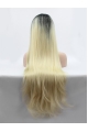 32'' Long Straight Ombre/2 Tone Without Bangs Lace Front  Synthetic Women Wigs