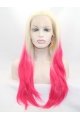 26" Long Straight Lace Front Ombre/2 Tone Layered Synthetic Women Wigs