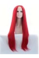 33'' Long Straight Without Bangs Lace Front Red  Synthetic Women Wigs