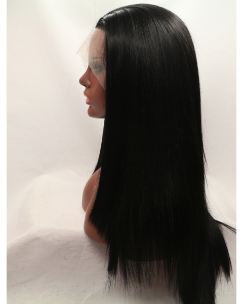 27'' Long Straight  Black  Lace Front Without Bangs Long Synthetic Women Wigs