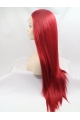 32'' Long Straight Lace Front Without Bangs Long Synthetic Red  Women Wigs