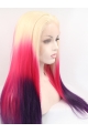 27" Long Straight Ombre/2 Tone Without Bangs Synthetic Women Wigs