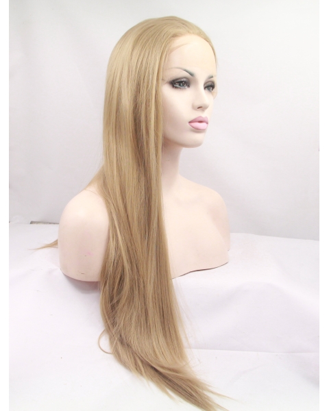 30'' Long Straight Lace Front Layered Blonde Synthetic  Women Wigs