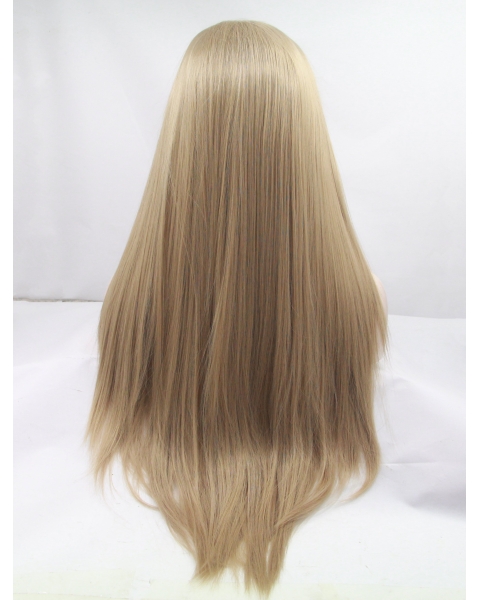 30'' Long Straight Lace Front Layered Blonde Synthetic  Women Wigs