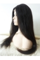 27'' Long Straight Without Bangs Black Lace Front Synthetic Women Wigs