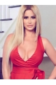 27'' Long Straight Lace Front Layered Synthetic Blonde Women Kim Zolciak Wigs