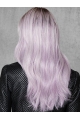 18" Straight Long Lilac Layered Capless Synthetic Women Wigs