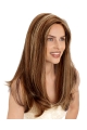 23'' Online Brown Straight Capless Long Human Hair Women Wigs