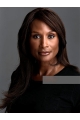  18" Long Straight Without Bangs Lace Front Snythetic Women Beverly Johnson Wigs