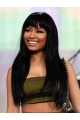  22" Straight With Bangs Capless Black Long  Synthetic Women Nicki Minaj Wigs