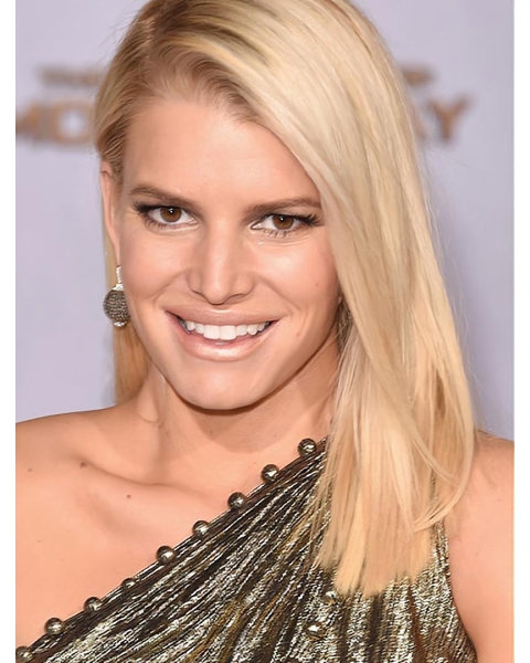 16'' Long Straight Without Bangs  Lace Front  Synthetic Women Jessica Simpson Wigs