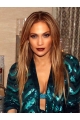  20" Straight Without Bangs  Lace Front Blonde Long Remy Human Hair Women  Jennifer Lopez Wigs