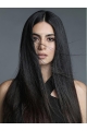 22" Straight  Long Lace Front  Black Without Bangs Synthetic Women Emeraude Toubia Wigs