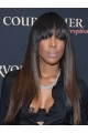 20'' Straight Black to Brown With Bangs Lace Front Long Synthetic WomenKelly Rowland Wigs