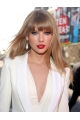 Braw Blonde Straight With Bangs Long Capless  Remy Human Hair Women Taylor Swift Wigs