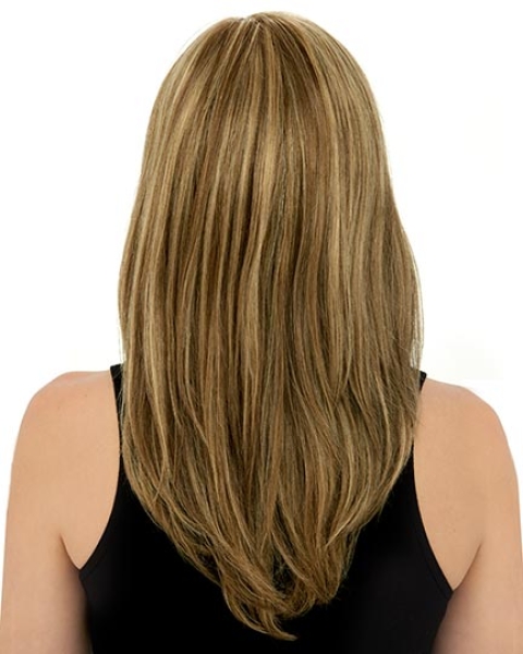 20'' Straight Blonde Monofilament Top Lace Front Remy Human Hair Long Synthetic Women Wigs