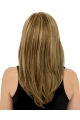 20'' Straight Blonde Monofilament Top Lace Front Remy Human Hair Long Synthetic Women Wigs