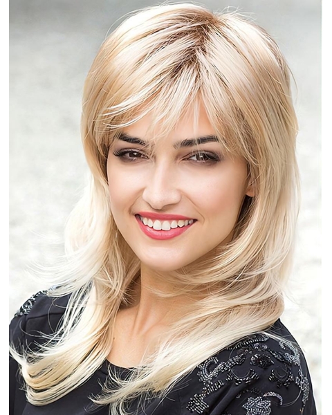 20'' Straight Long Unique Blonde Monofilament Synthetic Women Wigs