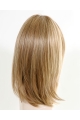 Mature Straight Layered With Bangs Monofilament Top Lace Front Blonde  Synthetic Long Women Wigs