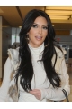 Impressive Black Straight Without Bangs Capless Long  Remy Human Hair Women Kim Kardashian Wigs