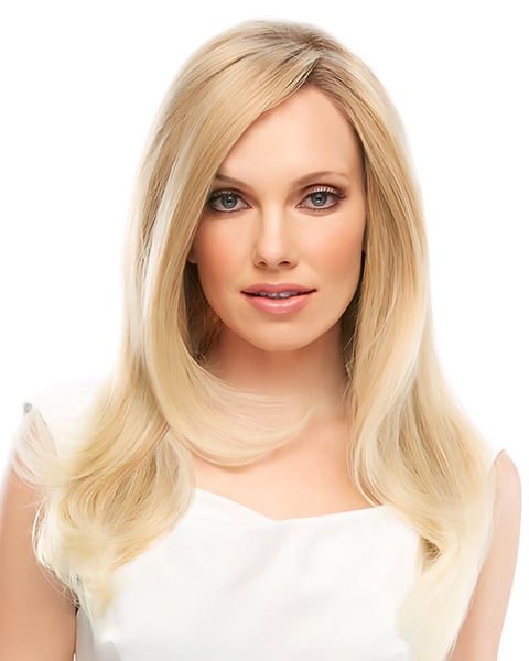 18'' Glamorous Layered Blonde Monofilament Lace Front Remy Human Hair Long Women Wigs