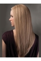 22'' Straight Without Bangs Suitable Blonde Monofilament Lace Front Long Women Remy Human Wigs