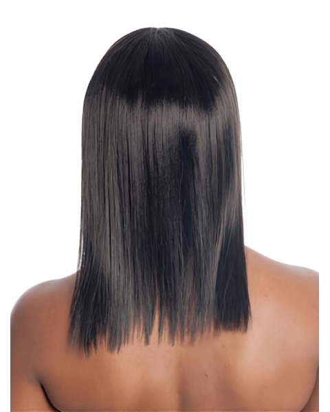 16'' Amazing Black Straight Capless Long Human Hair Wigs & Half Wigs