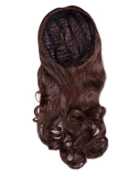 Faddish Auburn Straight Capless Long Human Hair Wigs & Half Wigs