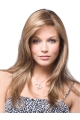 Designed Blonde Straight Wigs Capless Long Synthetic Women Wigs For Cancer