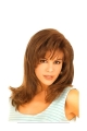 14'' Natural Auburn Straight With Bangs Capless Long Human Hair Women Wigs