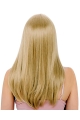 24'' Straight Without Bangs Impressive Blonde 100% Hand-Tied Monofilament  Lace Front Remy Human Hair Long Women Wigs