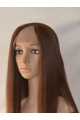 20'' No-fuss Auburn Straight Without Bangs Lace Front 100% Remy Human Hair Long Women U Part Wigs