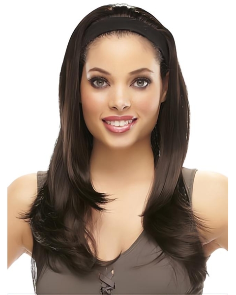 20'' Fashion Blonde Straight Capless Long Human Hair Wigs & Half Wigs