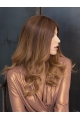 18'' Wavy Without Bangs Monofilament Lace Front Ombre/2 Tone  Quality Long Human Hair Women Wigs