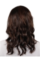 16'' Wavy Without Bangs Black Monofilament Lace Front  Long Synthetic Ladies Wigs