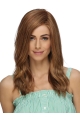 16'' Wavy Without Bangs Brown  Lace Front Long Hairstyles  Synthetic Women Wigs