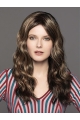  16" Wavy Without Bangs Brown Monofilament Lace Front  Long Synthetic Women Wig