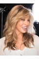 16" Wavy Without Bangs Monofilament Lace Front Long  Synthetic Women Wigs