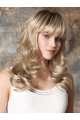 Blonde 16" Wavy With Bangs Monofilament Long Synthetic Classic Wigs