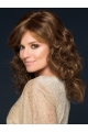 14" Long Wavy Brown Monofilament Fabulous Synthetic Women Wigs