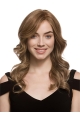 Affordable Wavy Without Bangs 100% Hand-Tied Monofilament Remy Human Hair Long Women Wigs