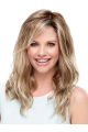 15'' Online Layered Wavy Blonde 100% Hand-Tied Monofilament Long Synthetic Women Wigs