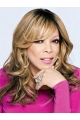 18'' Blonde Long Wavy With Bangs Lace Front Synthetic Women Wendy Williams Wig