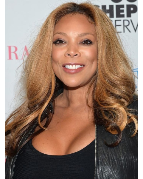 18'' Blonde Straight Without Bangs Capless Long Human Hair Wendy Williams  Celebrity Wigs