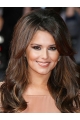 16'' Elegant  Wavy Without Bangs Monofilament Lace Front Long Human Hair Cheryl Cole  Women Wigs