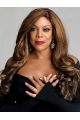 24'' Blonde Wavy Without Bangs Lace Front Long Human Hair Celebrity Wendy Williams Wigs 