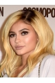 Affordable Long Wavy Without Bangs Lace Front Blonde Layered Synthetic Kylie Jenner Inspired Wigs