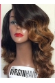 22'' long Wavy Style Lace Front 100% Remy Hair Women Ombre Wigs