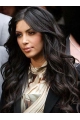 20'' Glamorous Long Body Wave Without Bangs Lace Front Human Hair Kim Kardashian Hairstyle wigs